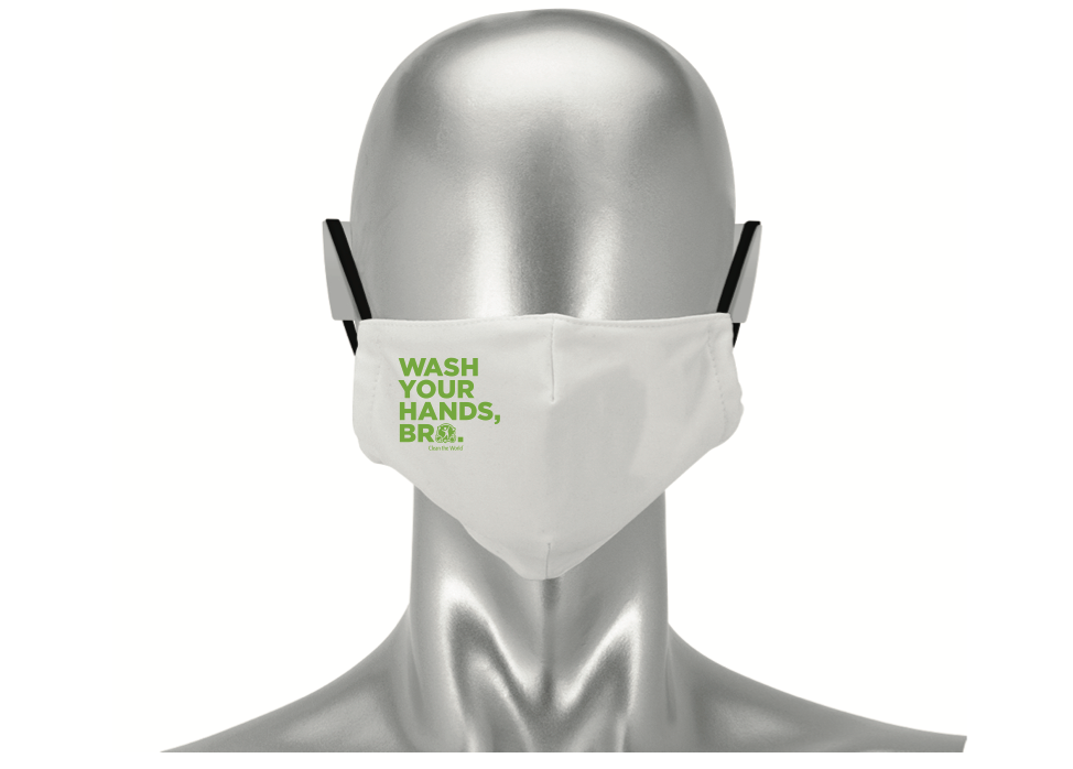 2-Ply Wash Your Hands, Bro White Mask